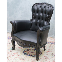 Lot 2 Fauteuils Bergères Cabriolet Style Louis...