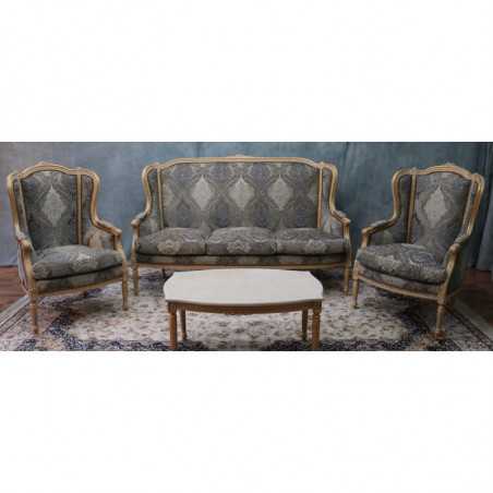 SALON 3 PANS DE STYLE LOUIS XVI 180cm - PROMO ! SALON 3 PANS DE STYLE LOUIS XVI 180cm - PROMO !