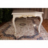 TABLE REPAS DE STYLE LOUIS XV - LAQUE BLANC RELIEFS OR - 240x110 - PROMO !