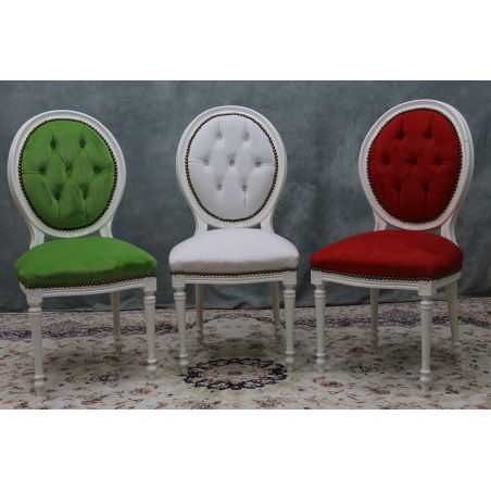 LOT 6 CHAISES MEDAILLON DE STYLE INDUS LOT 6 CHAISES MEDAILLON DE STYLE INDUS