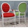 LOT 6 CHAISES MEDAILLON DE STYLE INDUS