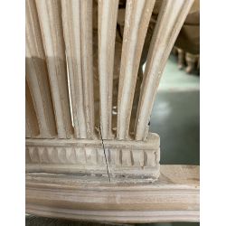 POMO SUR 6 CHAISES MONTGOLFIERE - Cérusé blanc - Coton gris