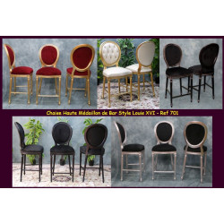 CHAISE MEDAILLON HAUTE DE BAR - FABRICATION SUR...