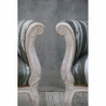 LOT 2 FAUTEUILS BERGÈRE CABRIOLET DE STYLE LOUIS XV - Cérusé blanc - PROMO !