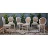 LOT 12 CHAISES MEDAILLON - Bois laque blanc
