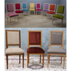 LOT 6 CHAISES JACOB - FABRICATION SUR MESURE 