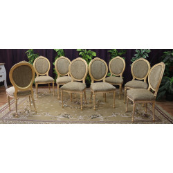LOT DE 8 CHAISES MEDAILLON - "Déstockage -50%"