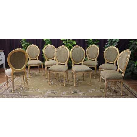 LOT DE 8 CHAISES MEDAILLON - "Déstockage -50%"