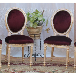 LOT 6 CHAISES MEDAILLON