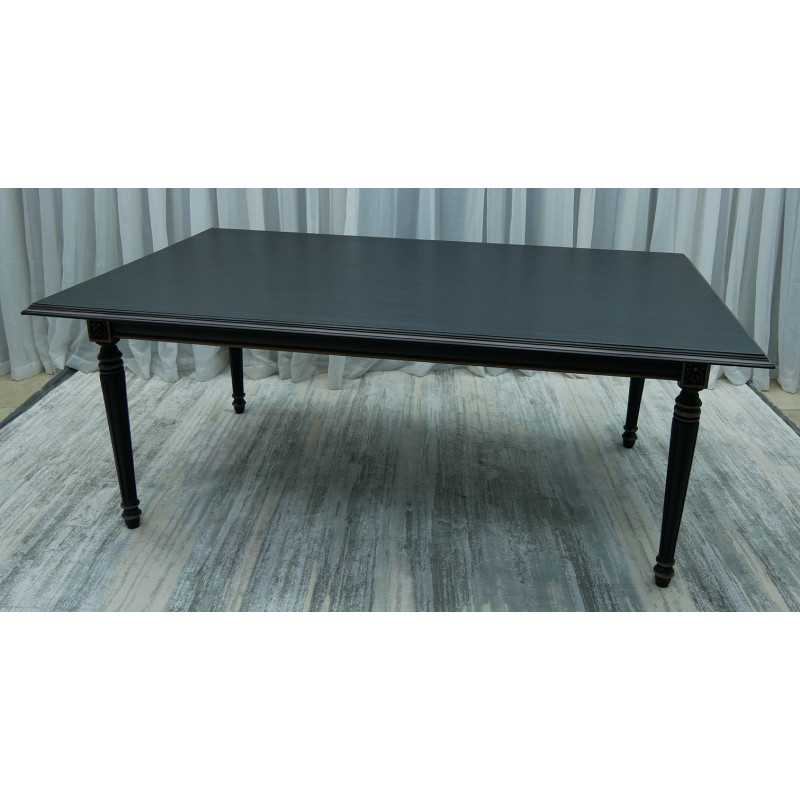 TABLE REPAS DE STYLE LOUIS XVI - PLATEAU MARQUETERIE - 200x120cm - PROMO EN STOCK