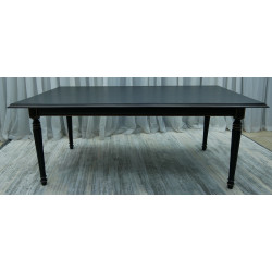 TABLE REPAS DE STYLE LOUIS XVI - PLATEAU MARQUETERIE - 200x120cm - PROMO EN STOCK