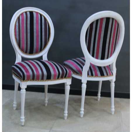 LOT 8 CHAISES MEDAILLON LOT 8 CHAISES MEDAILLON