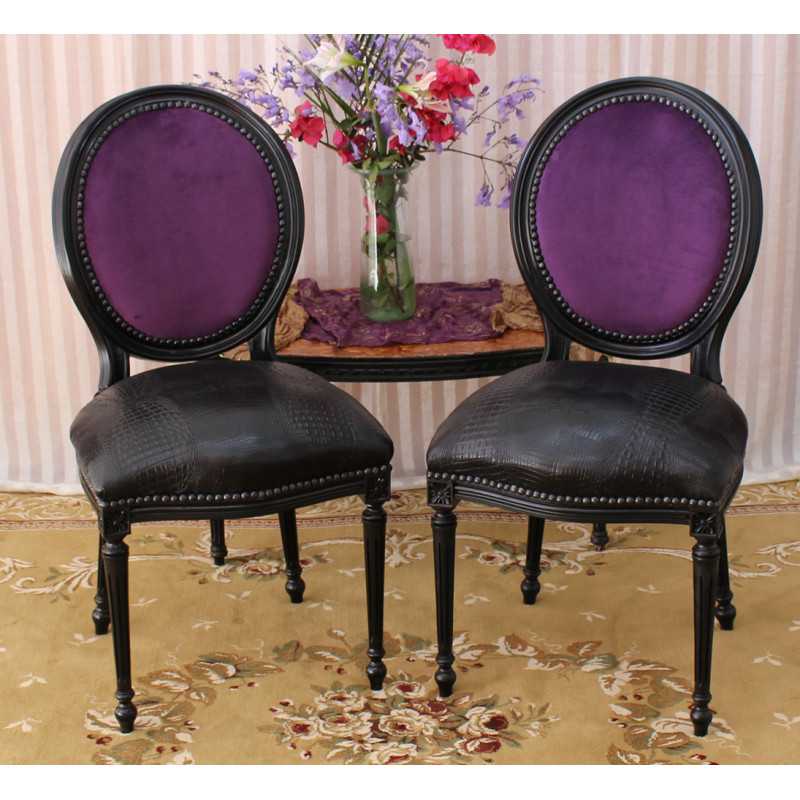 LOT 8 CHAISES MEDAILLON