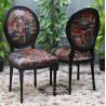 LOT 8 CHAISES MEDAILLON DE STYLE INDUSTRIEL