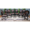 LOT 8 CHAISES MEDAILLON DE STYLE INDUSTRIEL