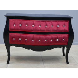 COMMODE BAROQUE CAPITONNÉE DE STYLE LOUIS XV - L120cm - "PROMO -25%"