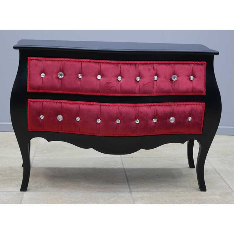 COMMODE BAROQUE CAPITONNÉE DE STYLE LOUIS XV - L120cm - "PROMO -25%"