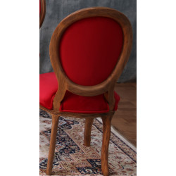 LOT 6 CHAISES MEDAILLON - Bois chêne brossé - "PROMO -20%"