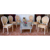 LOT 6 CHAISES MEDAILLON - Bois Or blanc - "PROMO -20%"
