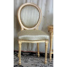 LOT 6 CHAISES MEDAILLON - Bois Or blanc - "PROMO -20%"