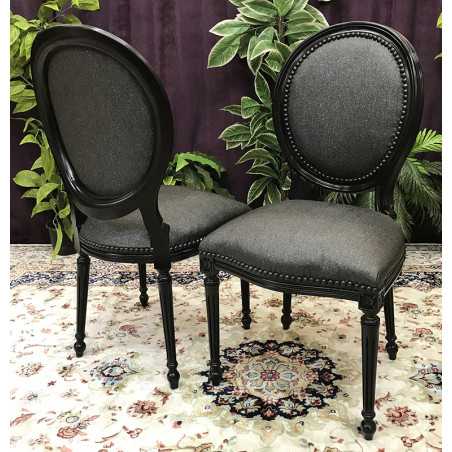 LOT 6 CHAISES MEDAILLON - Simili cuir NON FEU M1 Indestructible Antitache LOT 6 CHAISES MEDAILLON - Simili cuir NON FEU M1 Indestructible Antitache