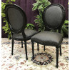 LOT 6 CHAISES MEDAILLON - Simili cuir NON FEU M1 Indestructible Antitache
