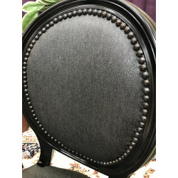 LOT 6 CHAISES MEDAILLON - Simili cuir NON FEU M1 Indestructible Antitache