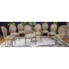 LOT 8 CHAISES MEDAILLON DONT 2 CHAISES AVEC ACCOUDOIRS - Toile de jute et bois naturel - "PROMO -20%"