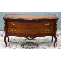 COMMODE DE STYLE LOUIS XV EN LOUPE D'ORME - Largeur 120cm - "PROMO -75%"
