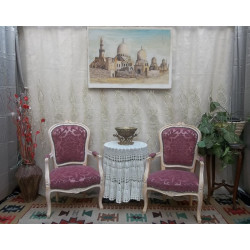 Lot de 2 Fauteuils Cabriolet de Style Louis XV