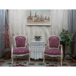 Lot de 2 Fauteuils Cabriolet de Style Louis XV