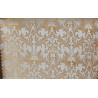 Vitrine Baroque en bois doré patiné à la feuille d'or avec reliefs blanc - Largeur 85cm - PROMO -20%