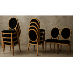 LOT CHAISES MEDAILLON EMPILABLES SUR MESURE