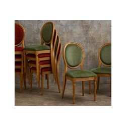 LOT CHAISES MEDAILLON EMPILABLES SUR MESURE
