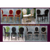 CHAISE MEDAILLON HAUTE DE BAR - FABRICATION SUR MESURE - Hauteur de l'assise 71cm