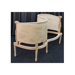 FABRICATION SUR MESURE FAUTEUILS CONFIDENT 2 PLACES DE STYLE BAROQUE, STYLE LOUIS XV ou LOUIS XVI