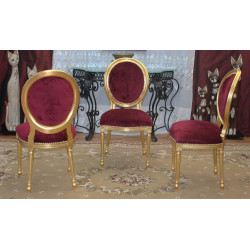 CHAISES MEDAILLON BAROQUE