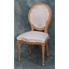 LOT 6 CARCASSES BRUT DE CHAISES MEDAILLON - Sans tissu avec garniture