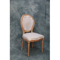 LOT 6 CARCASSES BRUT DE CHAISES MEDAILLON - Sans tissu avec garniture