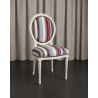 LOT 6 CHAISES MEDAILLON - "PROMO -20%"Lot 6 chaises Médaillon en stock au prix de 199€ TTC unitaire au lieu de 249€ TTC. Fabrication en bois de hêtre 100 % massif. Garniture de tapissier avec sangles, crin et ressorts. Chaises très confortables, adaptées aux gabarits grands et/ou forts, avec une hauteur d’assise de 50 cm et une hauteur totale de 101 cm.