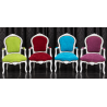 LOT 4 FAUTEUILS CABRIOLET DE STYLE LOUIS XV en stock - Multicolores - Bois cérusé blanc - PROMO !Lot de 4 fauteuils Cabriolet de style Louis XV, fabriqués en hêtre 100% massif avec sculptures réalisées à la main au ciseau à bois.Prix Promo 999€ TTC au lieu de 1396€ TTC pour ce lot en stock.Structure robuste avec assemblages traditionnels, assise confortable et dossier galbé typique du fauteuil Cabriolet Louis XV.Livraison assurée par nos soins, les fauteuils étant protégés individuellement dans des couvertures et mousses de calage pendant le transport. 