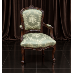 LOT 12 FAUTEUILS CABRIOLET STYLE LOUIS XV - Couleurs aléatoires, prix promo dépareilléLes Meubles DOBOIS vous propose une offre spéciale sur un lot de 12 fauteuils Cabriolet de style Louis XV, fabriqués dans nos ateliers en bois de hêtre 100 % massif.PRIX PROMO : 279 € TTC l’unité, soit 232,50 € HT, au lieu de 349 € TTC, soit 290,83 € HT.Prix total des 12 fauteuils : 3 348€ TTC / 2 790€ HT au lieu de 4 188 €TTC / 3 490€ HT.Les structures peuvent présenter différentes finitions : bois laqué, cérusé ou finition à la feuille d’or, patinée ou non. Garniture tapissier traditionnelle réalisée avec crin, ressorts et sangles.Véritable cloutage réalisé clou par clou, généralement avec des clous bronze ou dorés suivant la teinte du bois et le tissu.Cette offre est réservée aux clients souhaitant un assortiment dépareillé. Les couleurs, tissus et finitions sont aléatoires, avec des fauteuils pouvant être assortis à l’unité ou par paire selon nos disponibilités. Aucune sélection de couleur n’est possible sur cette fiche produit, ce qui permet de proposer ce tarif promotionnel.Les fauteuils sont sélectionnés dans nos stocks, des modèles les plus anciens aux plus récents.Livraison possible par nos soins, avec protection individuelle dans des couvertures et mousses de calage.