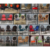 LOT 30 CHAISES MÉDAILLON AVEC ACCOUDOIRS - Déstockage, couleurs aléatoiresLes Meubles DOBOIS vous propose un déstockage de 30 chaises Médaillon avec accoudoirs, fabriquées en hêtre massif et destinées notamment aux professionnels de la restauration, hôtels, bureaux et salles d’attente.PRIX DÉSTOCKAGE : 229€ TTC l’unité au lieu de 349€ TTC. 190€ HT au lieu de 290€ HT.Attention : il ne s’agit pas de fauteuils de salon mais bien de chaises avec accoudoirs. La hauteur d’assise est celle d’une chaise classique, adaptée à une table à manger, une table de restaurant ou un bureau. Elles ne sont donc pas conçues comme assises basses de salon, mais peuvent parfaitement convenir à une salle d’attente.À ce tarif, aucune sélection de couleur, tissu ou finition n’est possible. Les modèles sont attribués aléatoirement selon les stocks disponibles.Produits parfaitement neufs proposés en déstockage.Livraison possible par nos soins, avec protection dans des couvertures et mousses de calage.