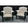 LOT DE 4 FAUTEUILS STYLE LOUIS XV DE SALLE D'ATTENTE - DESTOCKAGE -50%Les Meubles DOBOIS vous propose ce lot de 4 fauteuils Bergères de Style Louis XV spécialement adaptés aux salles d’attente, chambres, bureaux ou petits espaces.Ces fauteuils sont volontairement plus compacts qu’un fauteuil de salon traditionnel afin de permettre un véritable gain de place tout en conservant le confort et l’esthétique d’une Bergère de style. Pas adapté aux personne forte de plus de 115kg ou de plus d'1m80.Structure en hêtre massif.  Garniture traditionnelle avec sangles et crin.Produit proposé avec une remise exceptionnelle de 50 %.Attention :  Produit en déstockage non livrable, enlèvement directement dans nos locaux à Buzançais (36500), dans l’Indre. Une livraison peut toutefois être organisée si ces fauteuils sont achetés dans la même commande que d’autres produits non soldés et non déclassés.