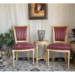 Lot de 2 Fauteuils Cabriolet de Style Louis XV