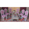 LOT 6 CHAISES CABRIOLET COURONNE DE STYLE LOUIS XV