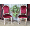 LOT 6 CHAISES CABRIOLET COURONNE DE STYLE LOUIS XV