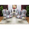Lot 6 CHAISES MEDAILLON - Bois Ceruse Blanc