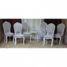 LOT 6 CHAISES CABRIOLET COURONNE DE STYLE LOUIS XV