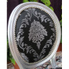 LOT 6 CHAISES MEDAILLON - Bois argent